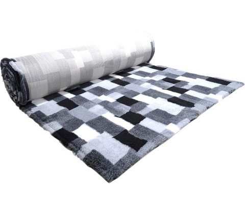 Companion ProFleece Patchwork sort/grå/hvid 