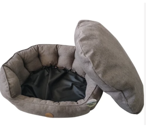 Whesco Luksus hundeseng grå 60x50x11cm