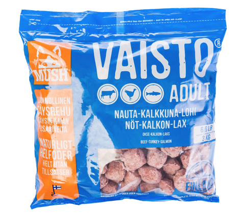Mush Vaisto med Okse Kalkun Laks - Blå