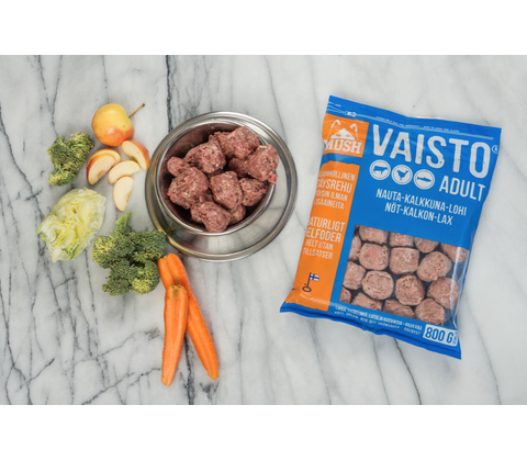 Mush Vaisto med Okse Kalkun Laks - Blå