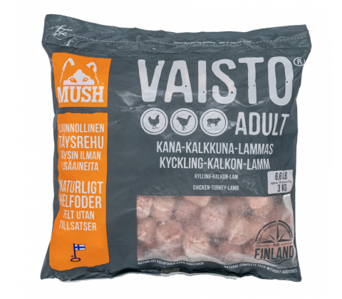 MUSH Vaisto med Kalkun, Kylling og  Lam - Grå 