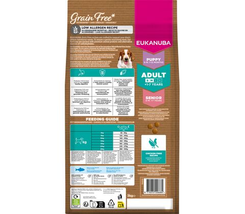 Eukanuba Adult Small/Medium Grainfree Ocean Fish 3KG