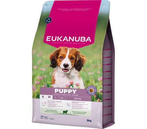 Eukanuba Puppy Small/Medium lam og ris 3kg