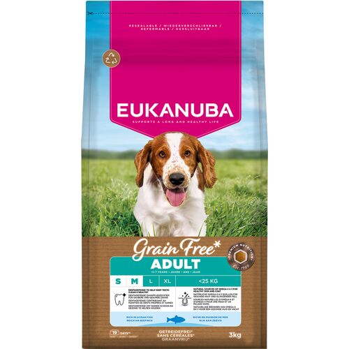 Eukanuba Adult Small/Medium Grainfree Ocean Fish 3KG