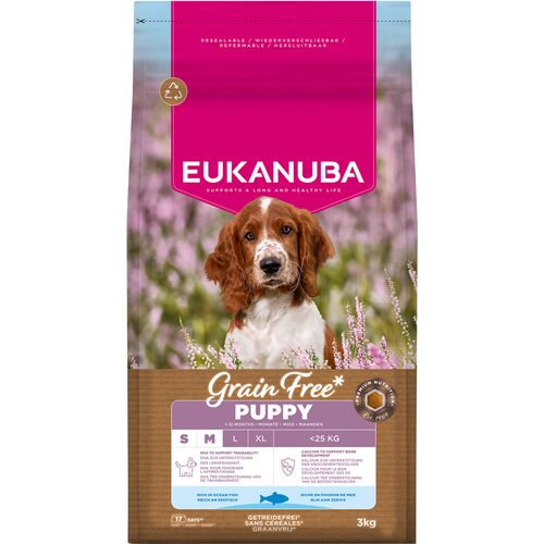 Eukanuba Puppy & Junior Small/Medium Grainfree Ocean Fish 3KG