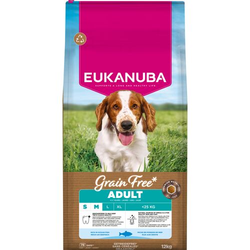 Eukanuba Adult Small/Medium Grainfree Ocean Fish 12KG