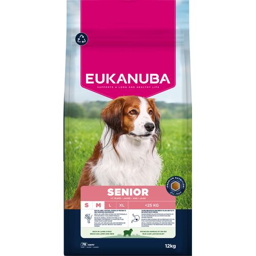 Eukanuba Senior Small & Medium Breed  Lam/Ris 12 kg