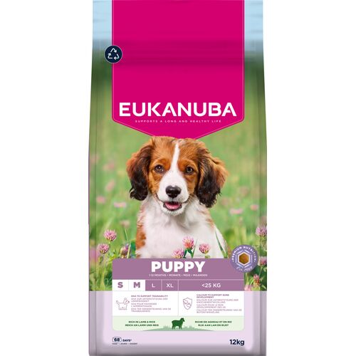 Eukanuba puppy small&medium lam og ris 12kg