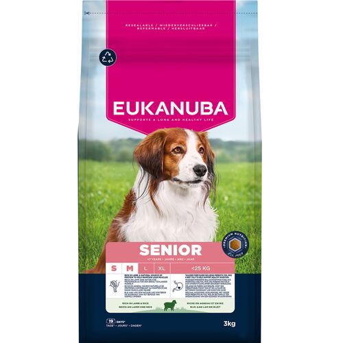 Eukanuba Senior Small & Medium Breed Lam/Ris 
