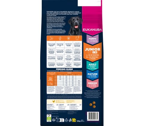 Eukanuba Junior Large Breed Kylling 12KG