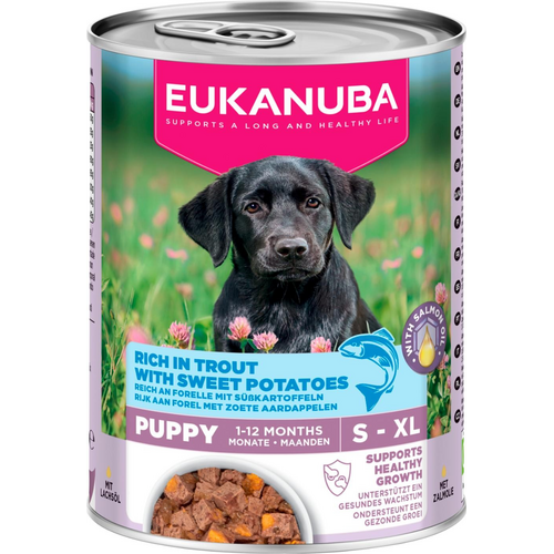 Eukanuba Puppy hundevådfoder, ørred med sødkartoffel