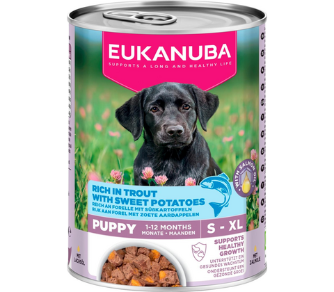 Eukanuba Puppy hundevådfoder, ørred med sødkartoffel