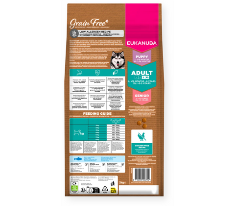 Eukanuba Puppy & Junior Large Grainfree Ocean Fish 3KG