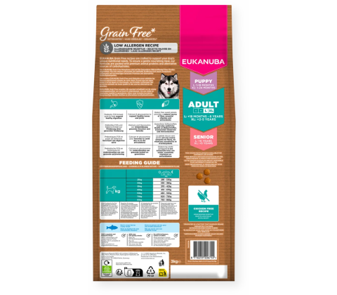 Eukanuba Puppy & Junior Large Grainfree Ocean Fish 3KG