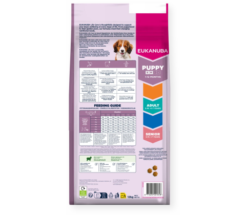 Eukanuba puppy small&medium lam og ris 12kg