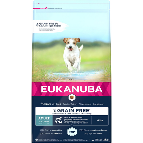 Eukanuba Adult Small/Medium Grainfree Ocean Fish 3KG