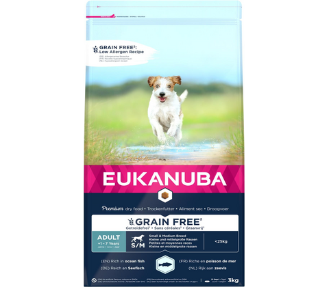 Eukanuba Adult Small/Medium Grainfree Ocean Fish 3KG