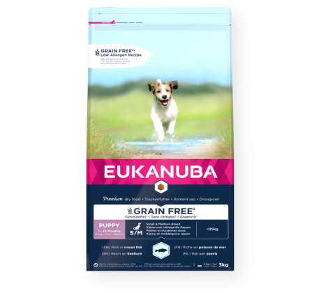 Eukanuba Puppy & Junior Small/Medium Grainfree Ocean Fish 12KG