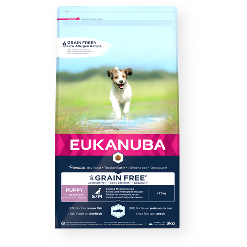 Eukanuba Puppy & Junior Small/Medium Grainfree Ocean Fish 12KG