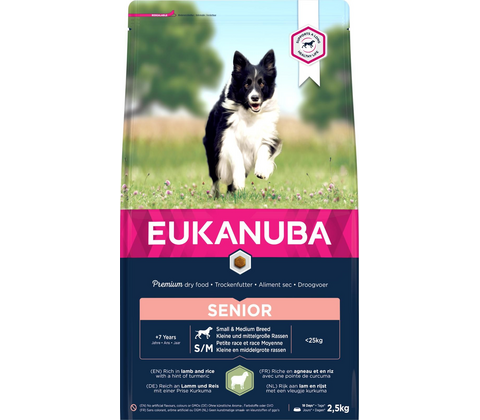 Eukanuba Senior Small & Medium Breed Lam/Ris 