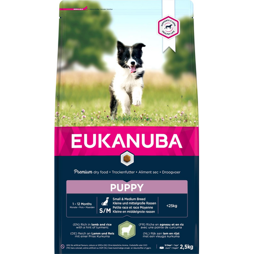 Eukanuba Puppy Small/Medium lam og ris 