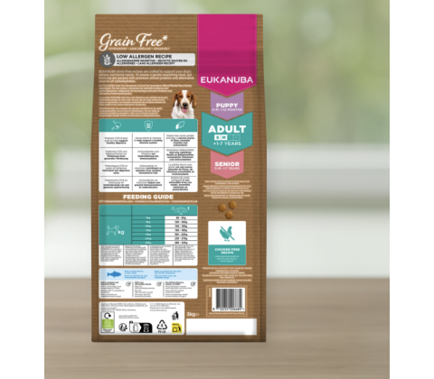 Euk Puppy & Junior Small/Medium Grainfree Ocean Fish 3KG