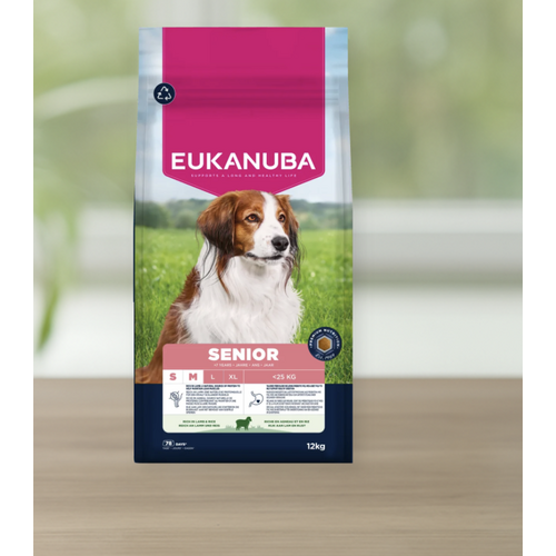 Eukanuba Senior Small & Medium Breed  Lam/Ris 12 kg