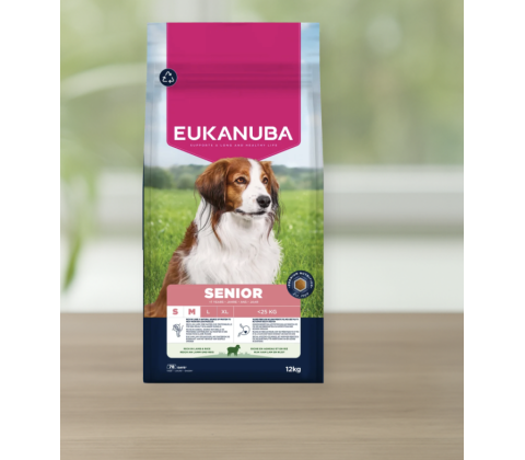 Eukanuba Senior Small & Medium Breed  Lam/Ris 12 kg