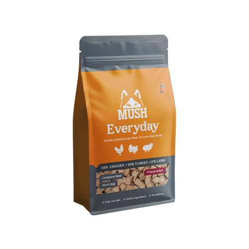 MUSH Everyday adult frysetørret grå 400 g