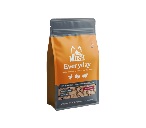 MUSH Everyday adult frysetørret grå 400 g