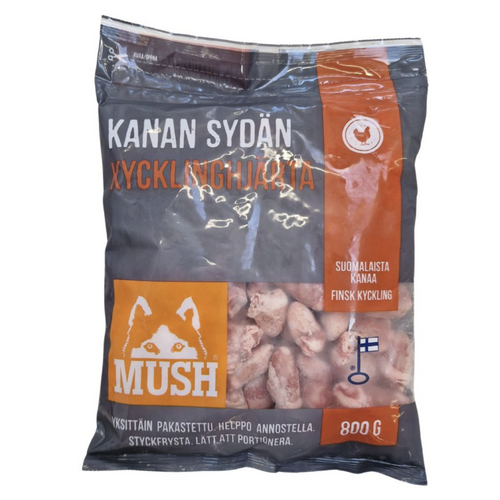 MUSH Basic kyllingehjerter hele 800 gram