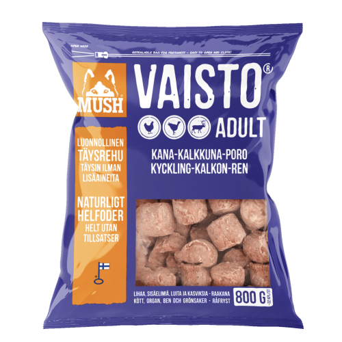 Mush Vaisto Kalkun Kylling Rensdyr Lilla 800 gram
