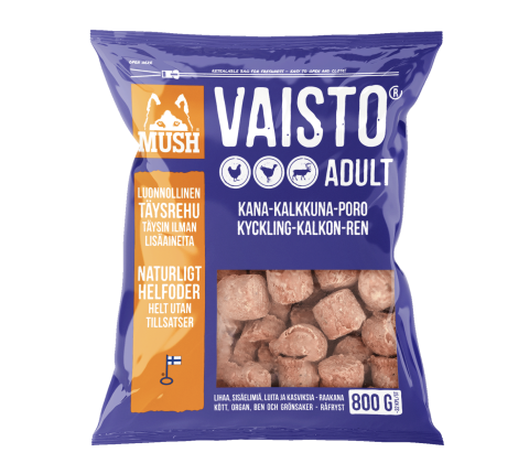 Mush Vaisto Kalkun Kylling Rensdyr Lilla 800 gram