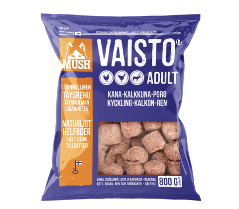 Mush Vaisto Kalkun Kylling Rensdyr Lilla 800 gram