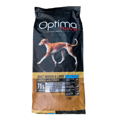 Optima Nova Adult Medium/Large med kylling GF 12,0 kg