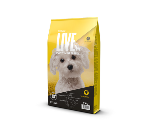 LIVE Puppy Mini Racer med kalkun og ris