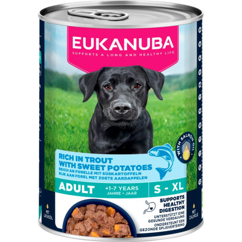 Eukanuba Adult hundevådfoder, ørred med sødkartoffel