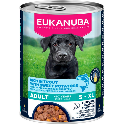 Eukanuba Adult hundevådfoder, ørred med sødkartoffel