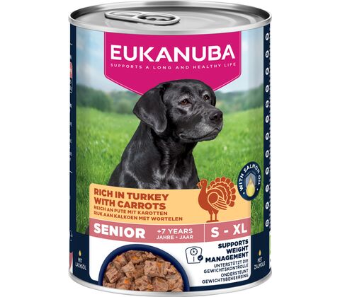 Eukanuba Senior hundevådfoder, kalkun med gulerødder