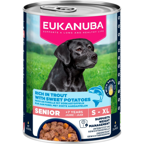 Eukanuba Senior hundevådfoder, ørred med sødkartoffel