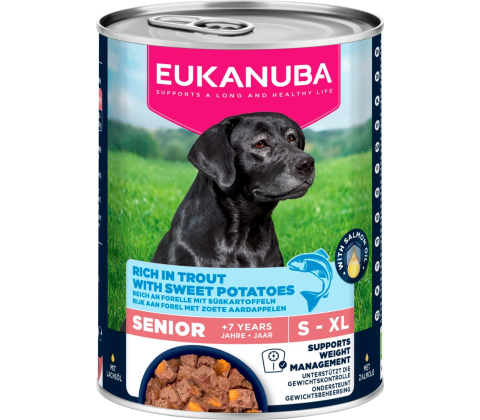 Eukanuba Senior hundevådfoder, ørred med sødkartoffel