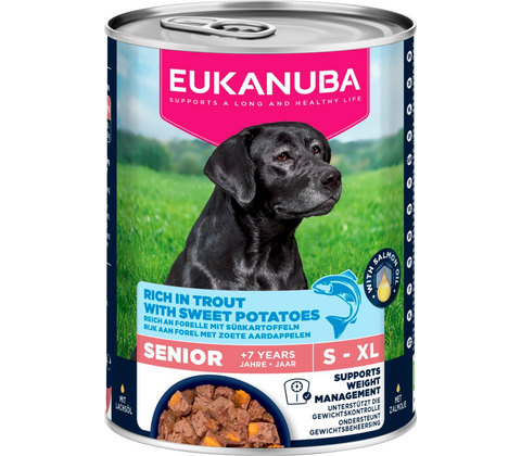 Eukanuba Senior hundevådfoder, ørred med sødkartoffel