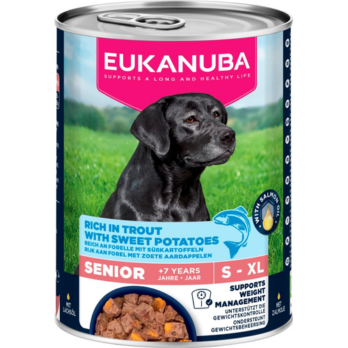 Eukanuba Senior hundevådfoder, ørred med sødkartoffel
