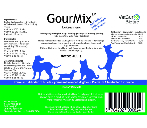 GourMix Luksusmenu m/Kallun 400g.