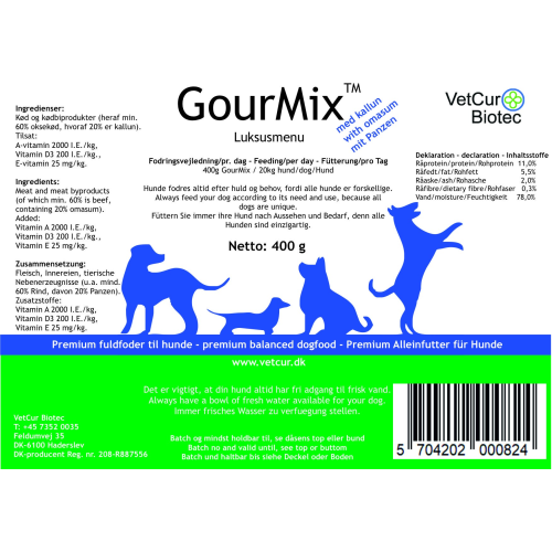 GourMix Luksusmenu m/Kallun 400g.
