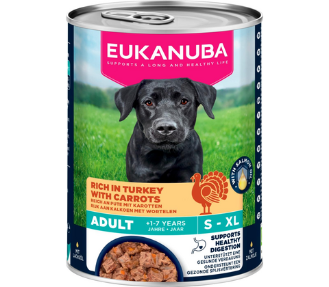 Eukanuba Adult hundevådfoder, kalkun med gulerødder