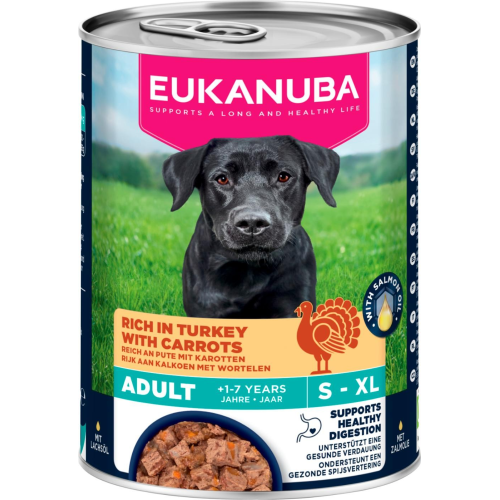 Eukanuba Adult hundevådfoder, kalkun med gulerødder