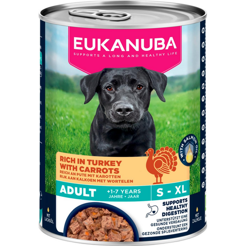 Eukanuba Adult hundevådfoder, kalkun med gulerødder