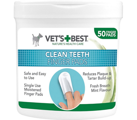 Vets Best Clean fingertut til tandpleje 50 stk.