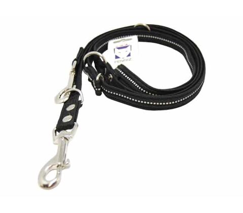 FENRIZ DRESSURLINE 2,2 M / 1,5 CM  SORT MED REFLEKS